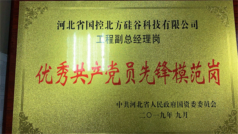 硅谷公司工程副总经理岗获“省国资委系统企业优秀共产党员先锋模范岗”称号